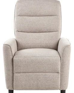 Sedia reclinabile SANDE Poggiapiedi a scomparsa Tessuto Beige