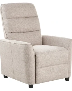 Sedia reclinabile SANDE Poggiapiedi a scomparsa Tessuto Beige