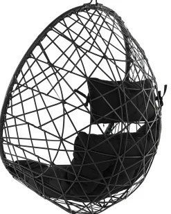 Sedia sospesa da fissare al soffitto ALATRI Rattan sintetico (PE) Nero