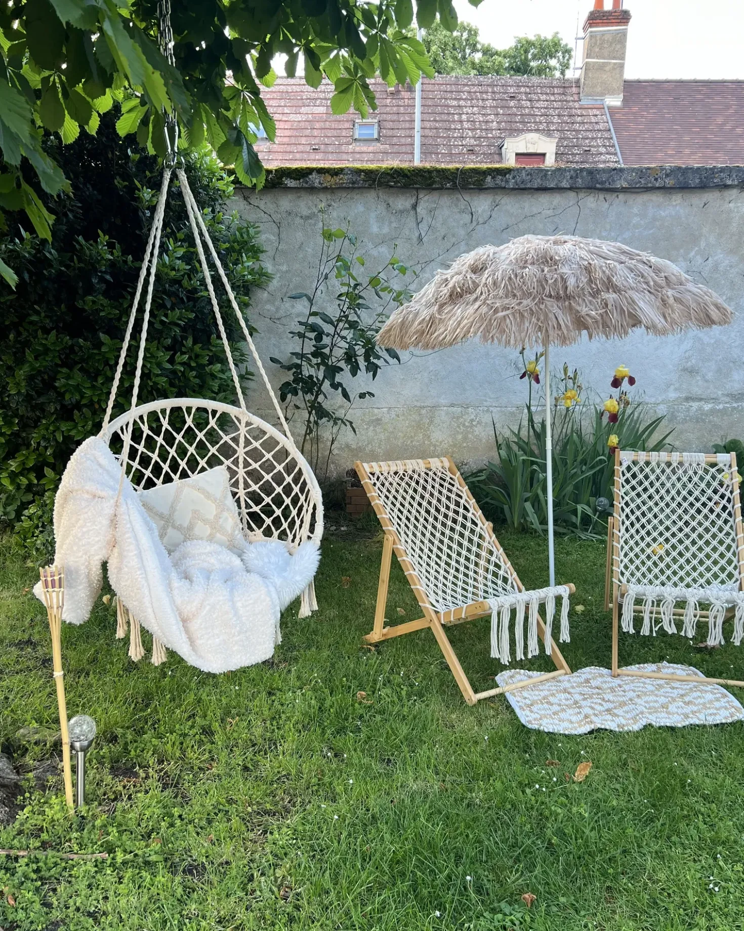 Sedia sospesa da fissare al soffitto GABELLA Cotone Bianco