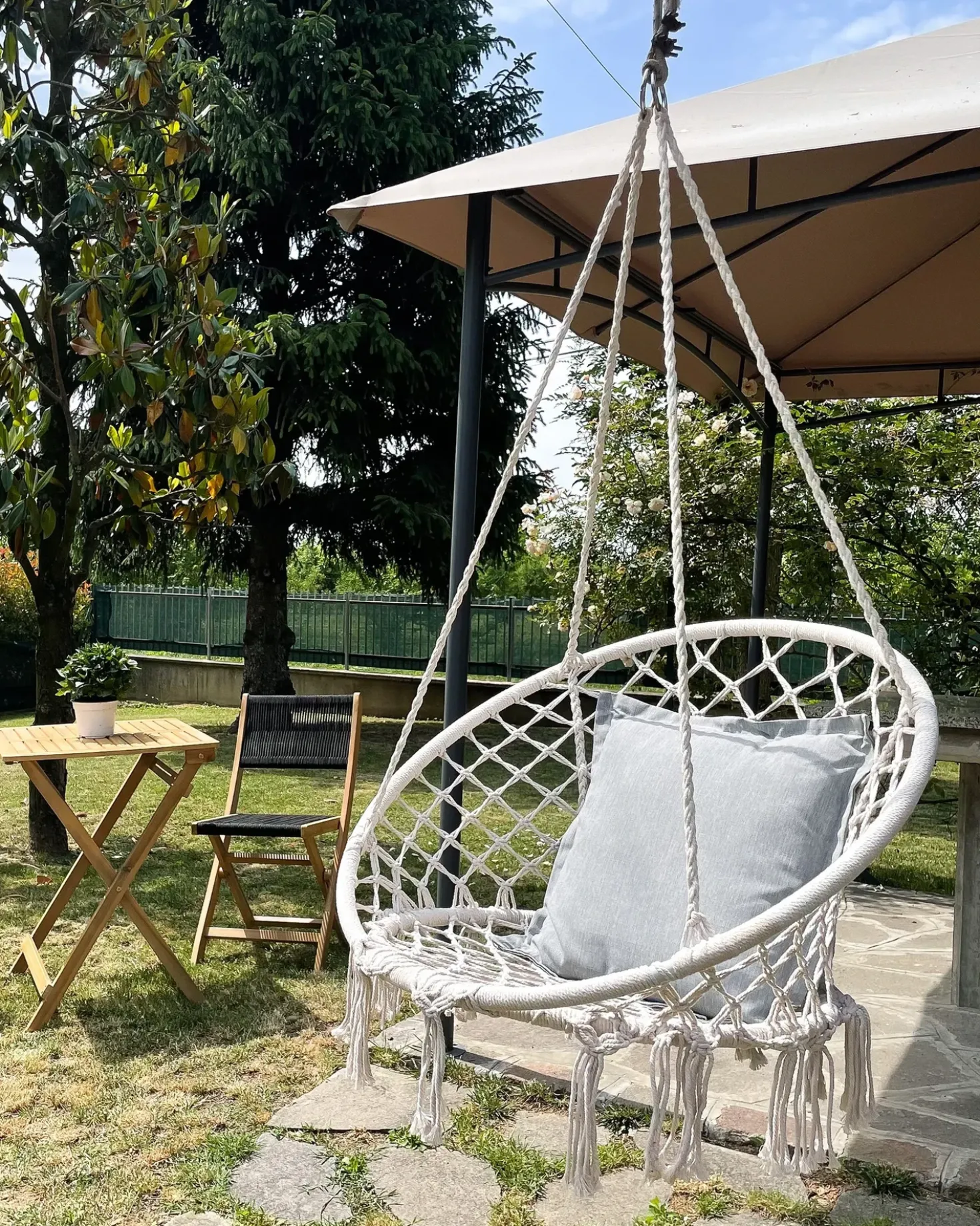 Sedia sospesa da fissare al soffitto GABELLA Cotone Bianco