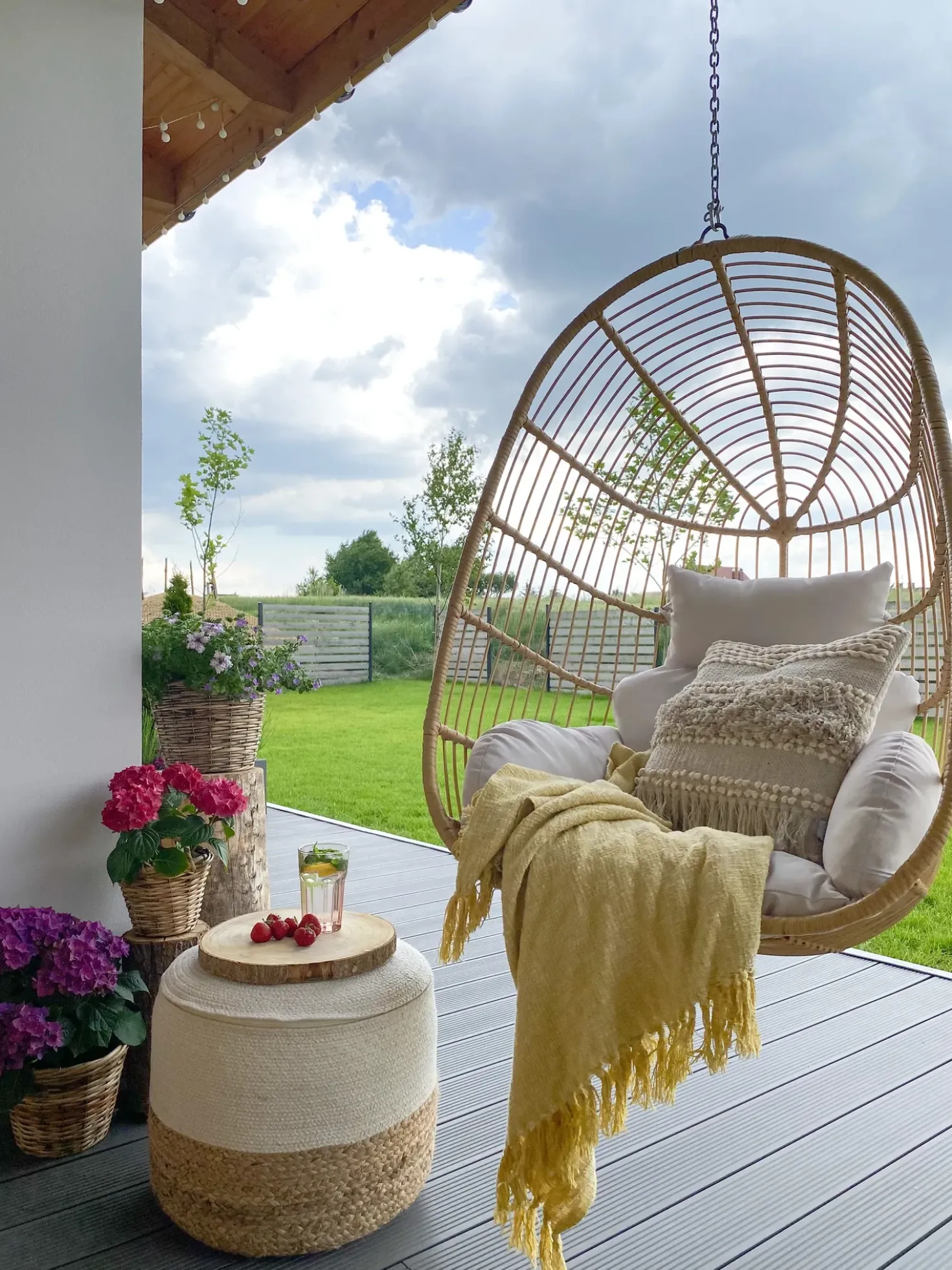 Sedia sospesa da fissare al soffitto CASOLI Rattan sintetico (PE) Naturale