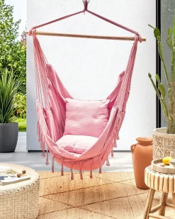 Sedia sospesa da fissare al soffitto BONEA Cotone Rosa