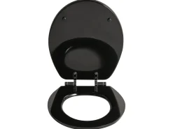 Sedile per WC INIRIDA Soft Close Fibra a media densità (MDF) Nero