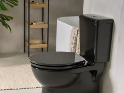 Sedile per WC INIRIDA Soft Close Fibra a media densità (MDF) Nero