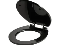 Sedile per WC INIRIDA Soft Close Fibra a media densità (MDF) Nero