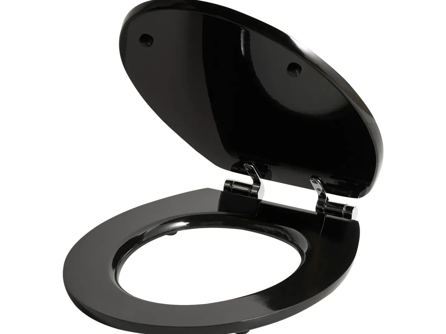 Sedile per WC INIRIDA Soft Close Fibra a media densità (MDF) Nero