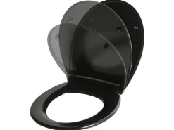 Sedile per WC PAPURI Soft Close Duroplastica Nero