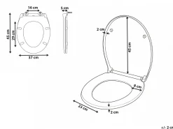 Sedile per WC PAPURI Soft Close Duroplastica Nero