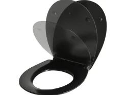 Sedile per WC PUTUMAYO Sottile Soft Close Duroplastica Nero