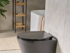 Sedile per WC PUTUMAYO Sottile Soft Close Duroplastica Nero