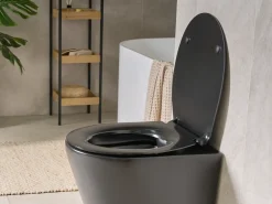 Sedile per WC PUTUMAYO Sottile Soft Close Duroplastica Nero