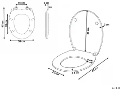 Sedile per WC PUTUMAYO Sottile Soft Close Duroplastica Nero