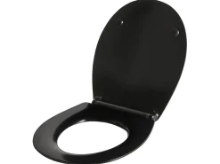 Sedile per WC PUTUMAYO Sottile Soft Close Duroplastica Nero