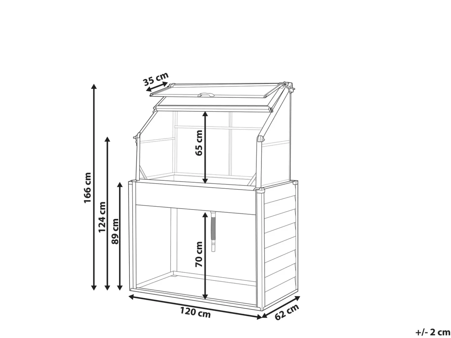 Serra da balcone NOVOLI Bianco sporco 62 cm
