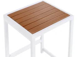 Set bar da giardino 2 posti AVETRANA Metallo Marrone/Bianco