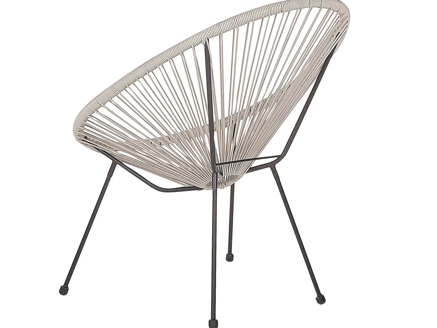 Set bistrot ACAPULCO II Rattan sintetico (PE) Grigio chiaro