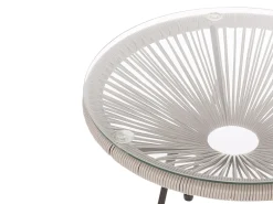 Set bistrot ACAPULCO II Rattan sintetico (PE) Grigio chiaro