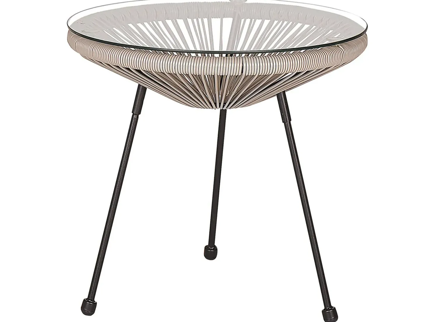 Set bistrot ACAPULCO II Rattan sintetico (PE) Grigio chiaro