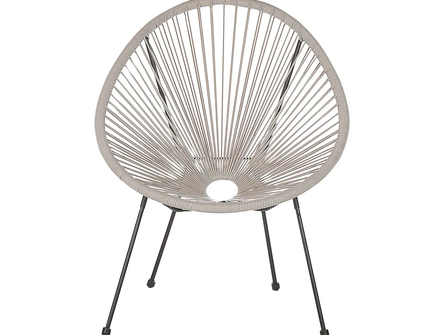 Set bistrot ACAPULCO II Rattan sintetico (PE) Grigio chiaro