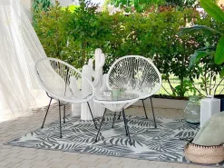 Set bistrot ACAPULCO II Rattan sintetico (PE) Bianco