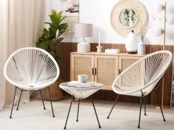 Set bistrot ACAPULCO II Rattan sintetico (PE) Bianco