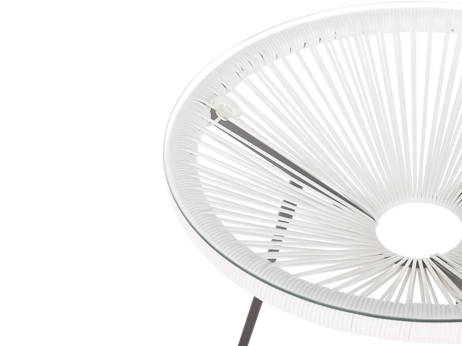 Set bistrot ACAPULCO II Rattan sintetico (PE) Bianco