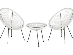 Set bistrot ACAPULCO II Rattan sintetico (PE) Bianco