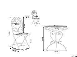 Set bistrot ALBINIA Metallo Verde