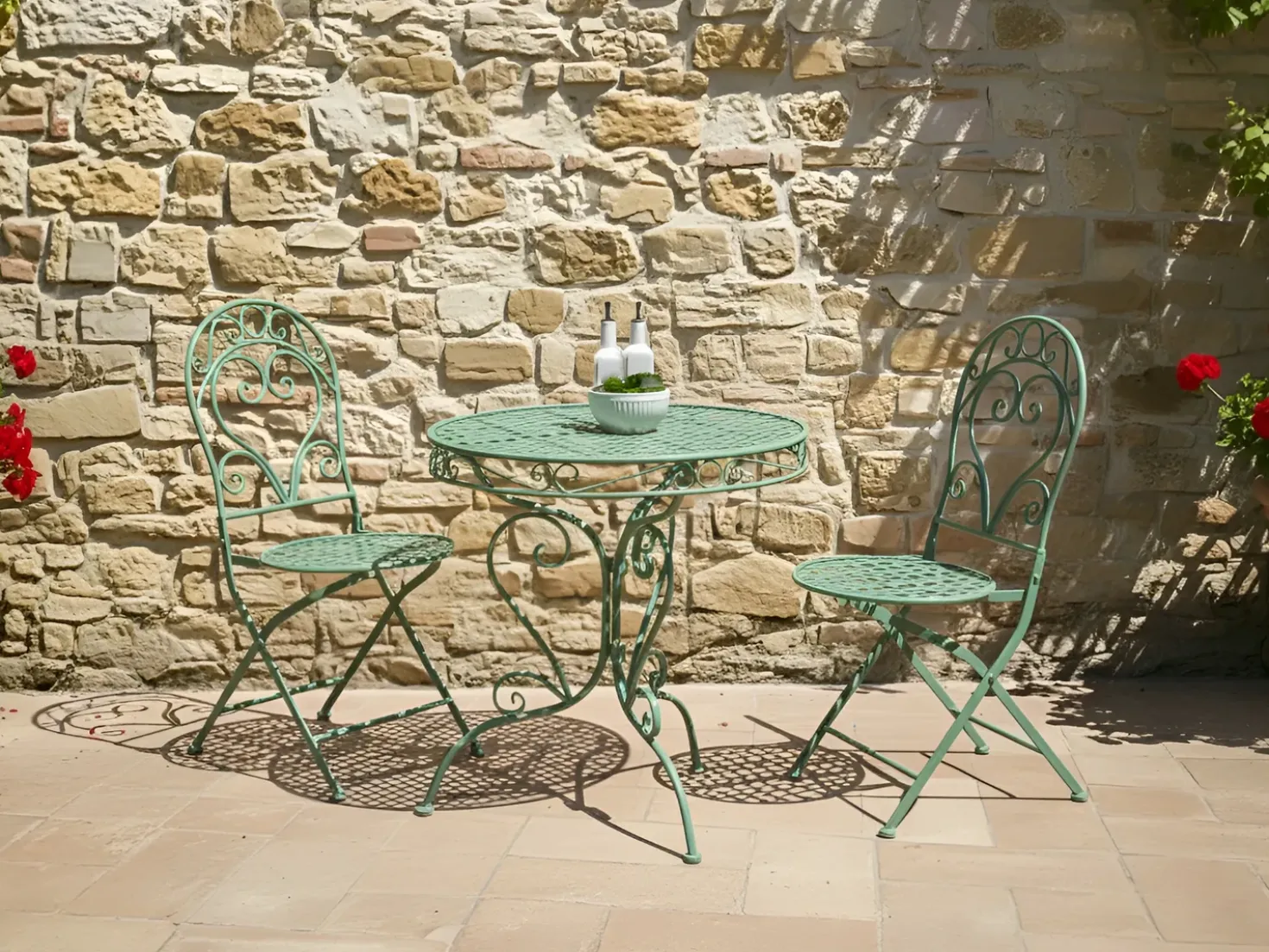 Set bistrot ALBINIA Metallo Verde