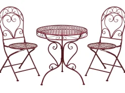 Set bistrot ALBINIA Metallo Bordeaux