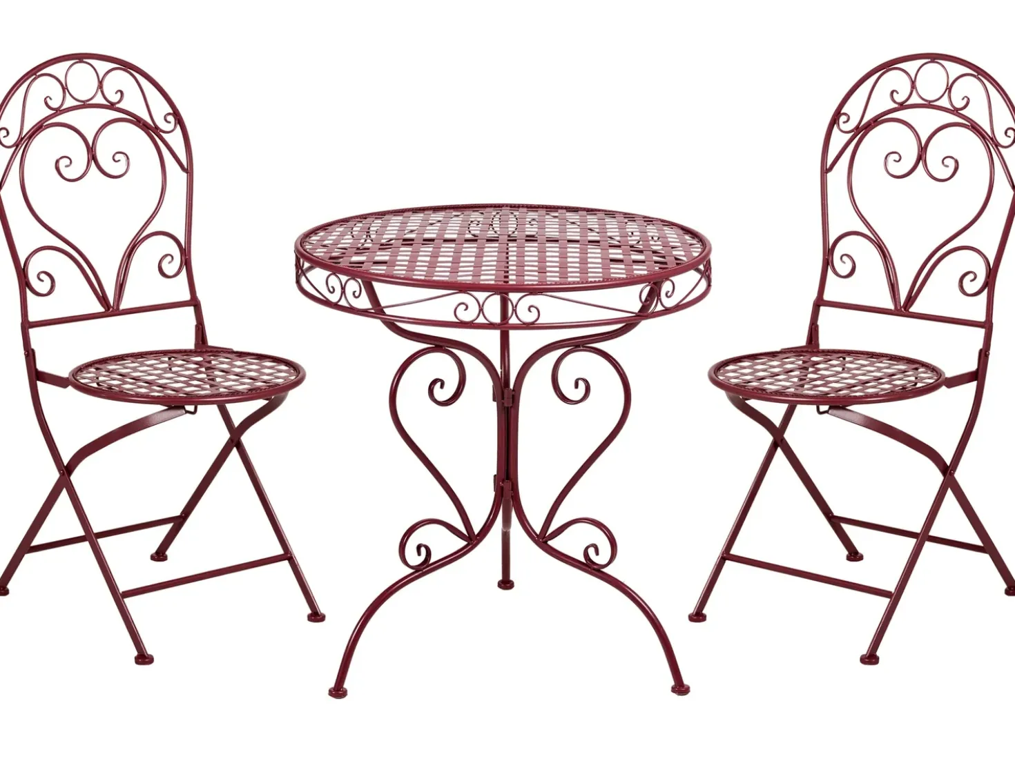Set bistrot ALBINIA Metallo Bordeaux