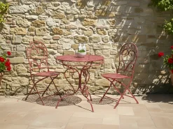 Set bistrot ALBINIA Metallo Bordeaux