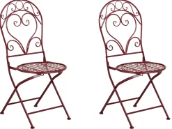 Set bistrot ALBINIA Metallo Bordeaux