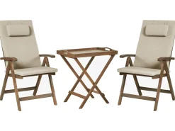 Set bistrot AMANTEA PREMIUM Legno d'acacia Tortora