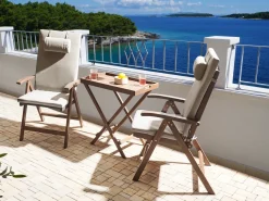 Set bistrot AMANTEA PREMIUM Legno d'acacia Tortora