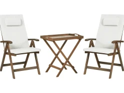 Set bistrot AMANTEA PREMIUM Legno d'acacia Bianco sporco