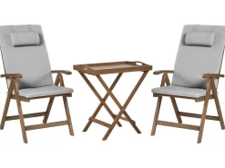 Set bistrot AMANTEA PREMIUM Legno d'acacia Grigio melange