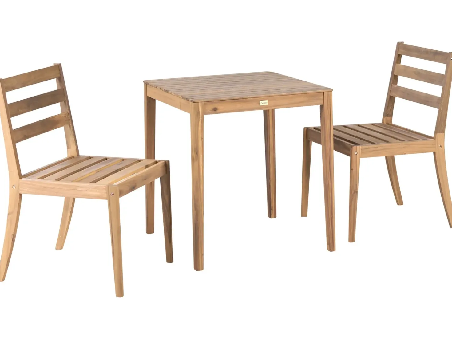 Set bistrot CHIOGGIA Legno di acacia certificato Marrone chiaro