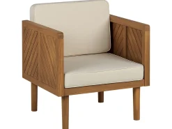 Set bistrot con cuscini BARATTI Legno d'acacia Marrone