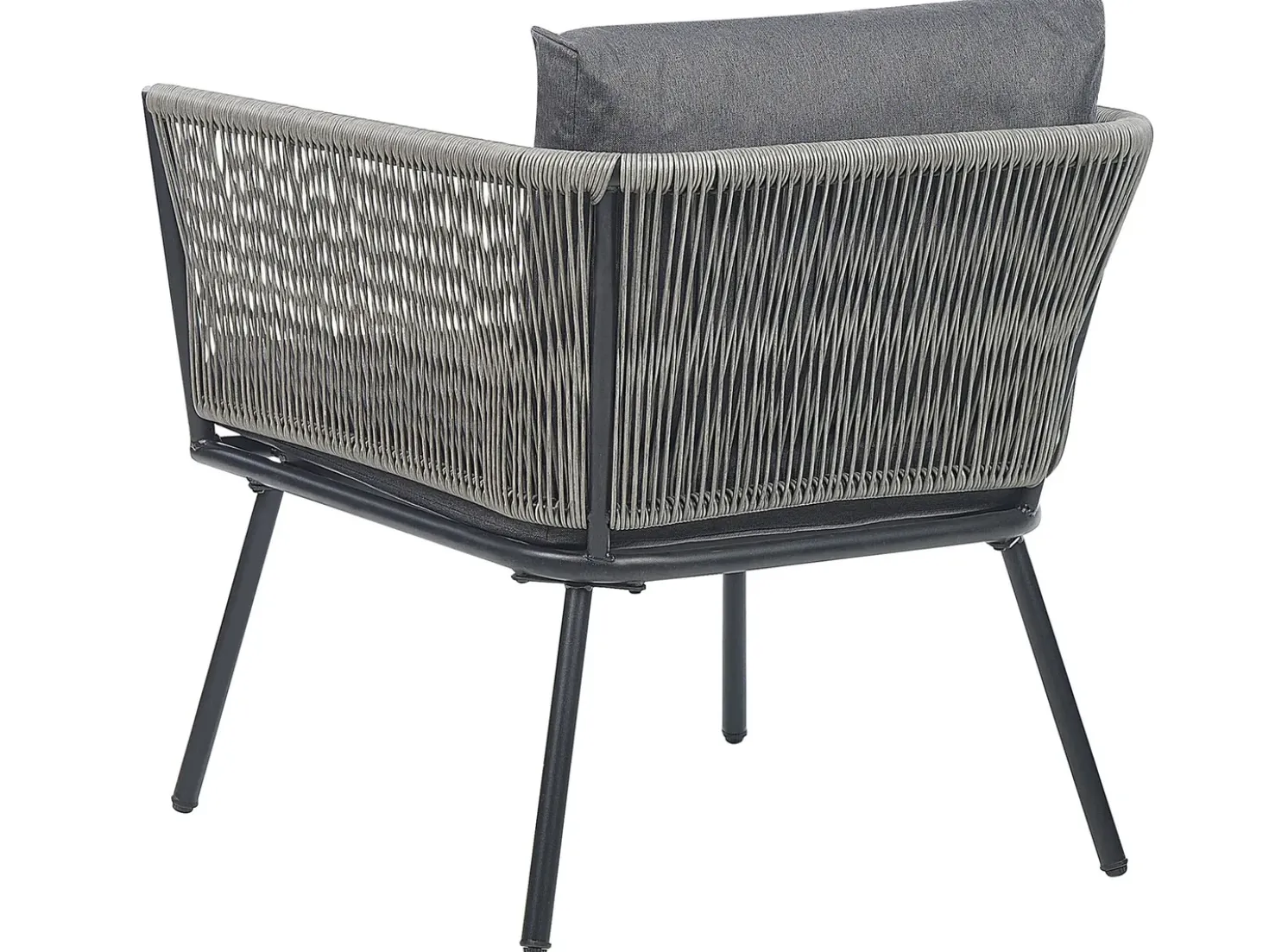 Set bistrot con cuscini GARGANO Rattan sintetico (PE) Grigio
