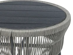 Set bistrot con cuscini GARGANO Rattan sintetico (PE) Grigio