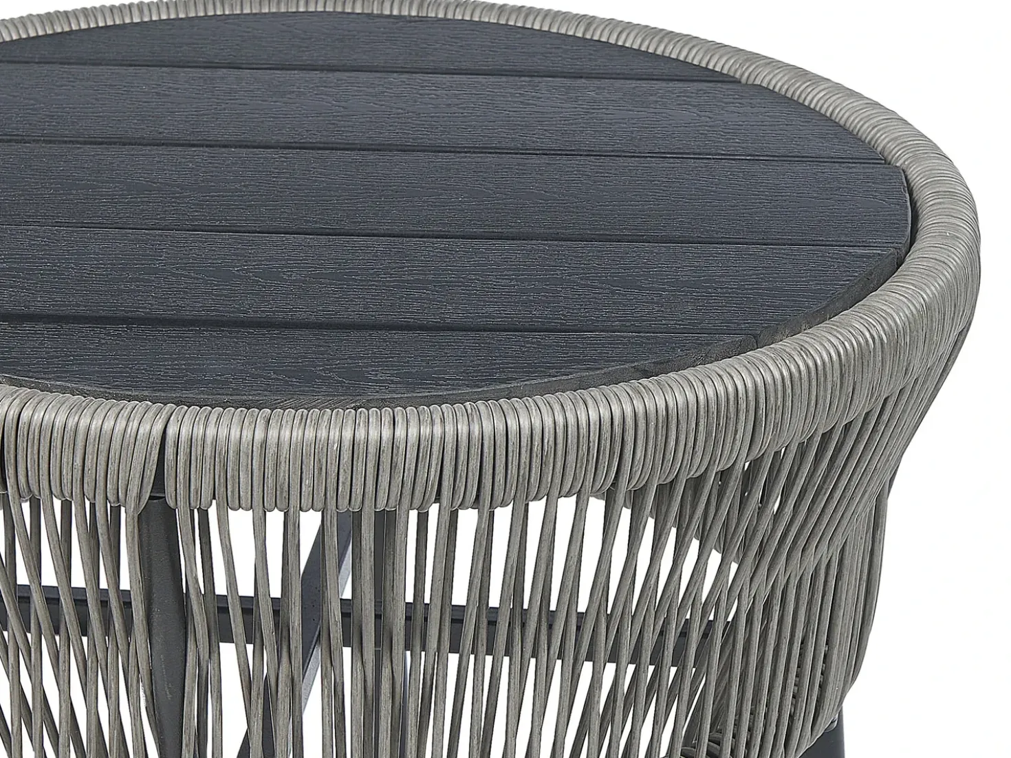 Set bistrot con cuscini GARGANO Rattan sintetico (PE) Grigio