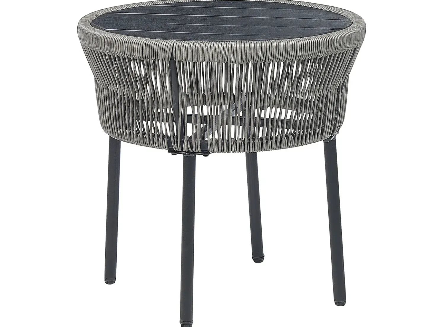 Set bistrot con cuscini GARGANO Rattan sintetico (PE) Grigio