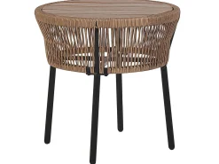 Set bistrot con cuscini GARGANO Rattan sintetico (PE) Marrone chiaro