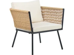 Set bistrot con cuscini GARGANO Rattan sintetico (PE) Naturale