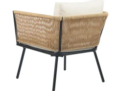 Set bistrot con cuscini GARGANO Rattan sintetico (PE) Naturale