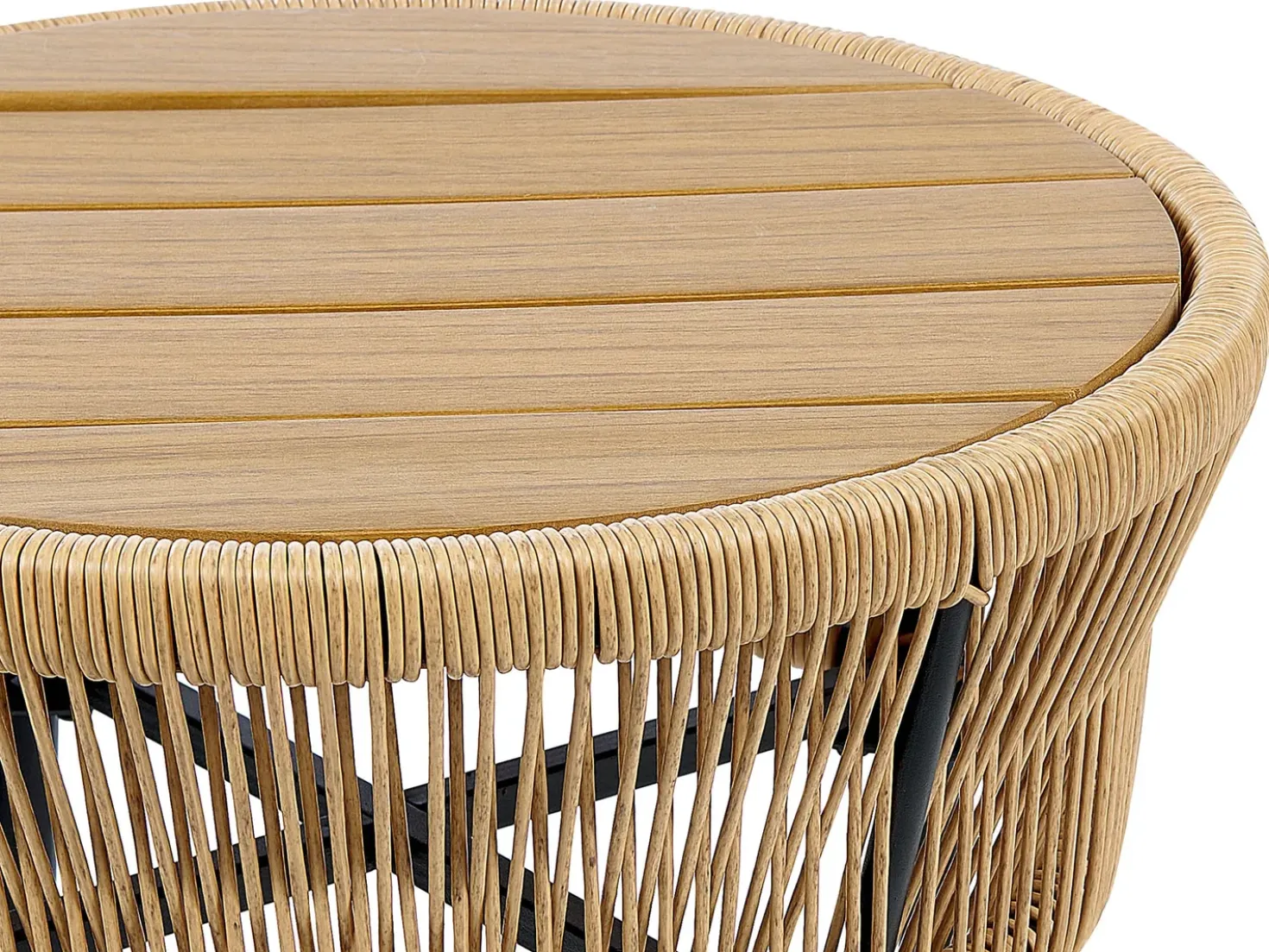 Set bistrot con cuscini GARGANO Rattan sintetico (PE) Naturale