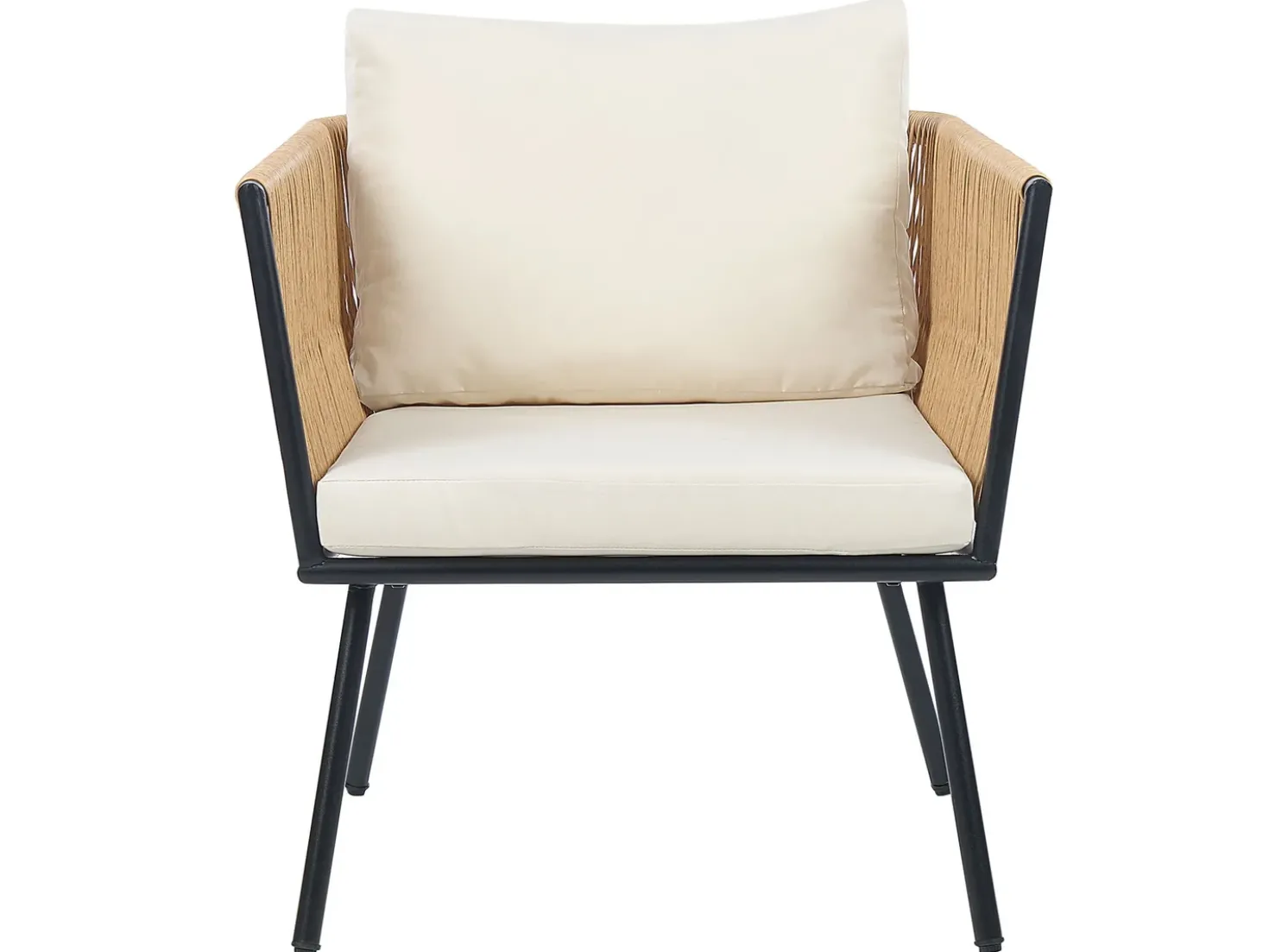 Set bistrot con cuscini GARGANO Rattan sintetico (PE) Naturale