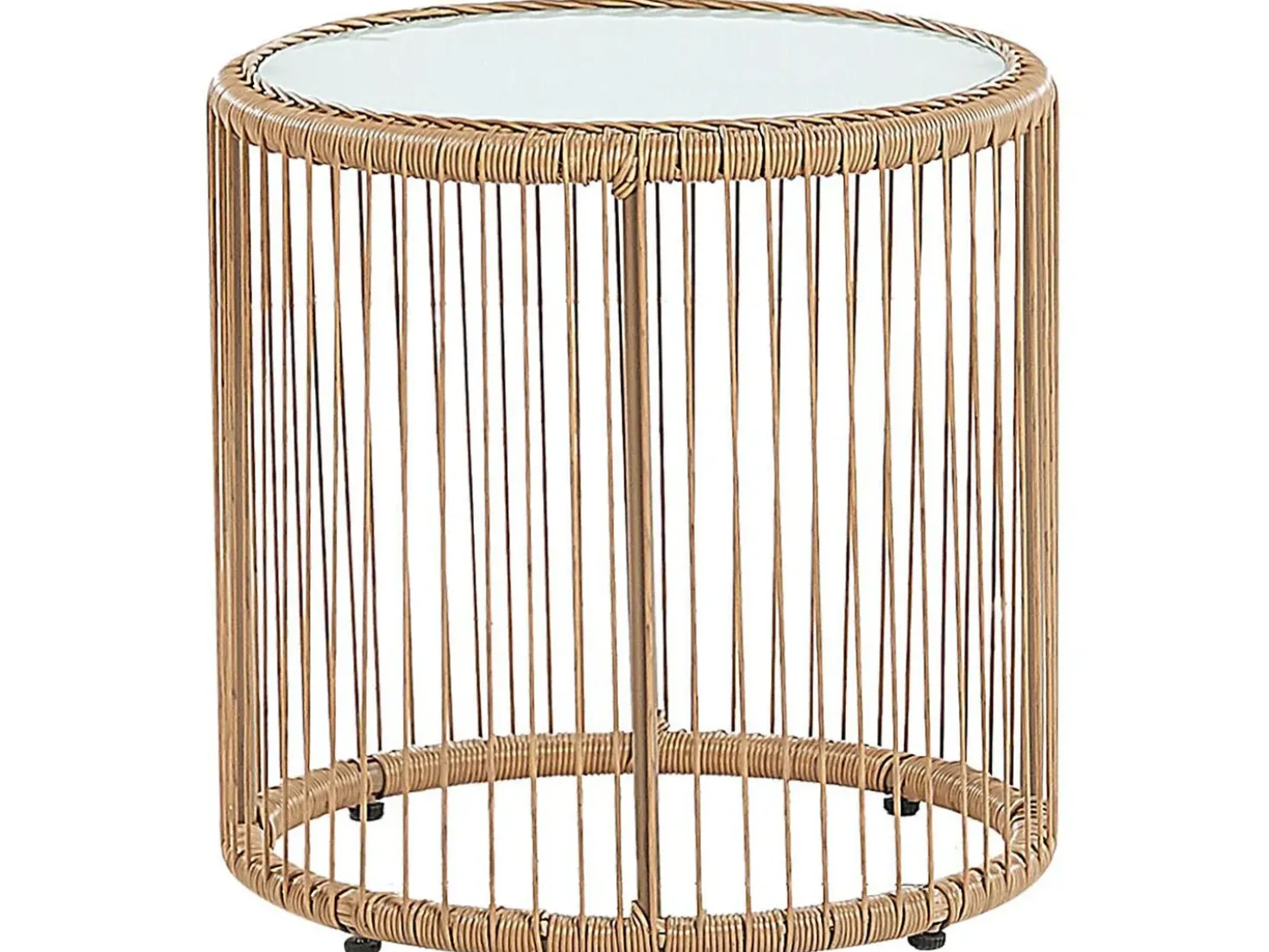 Set bistrot con cuscini LABICO Rattan sintetico (PE) Marrone chiaro